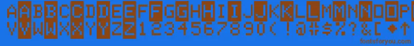 ColorBasic Font – Brown Fonts on Blue Background