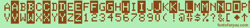 ColorBasic Font – Brown Fonts on Green Background