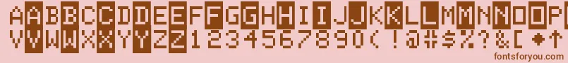 ColorBasic Font – Brown Fonts on Pink Background
