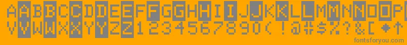 フォントColorBasic – オレンジの背景に灰色の文字
