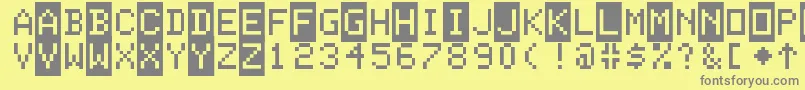 ColorBasic Font – Gray Fonts on Yellow Background