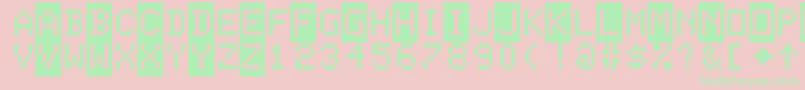 ColorBasic Font – Green Fonts on Pink Background