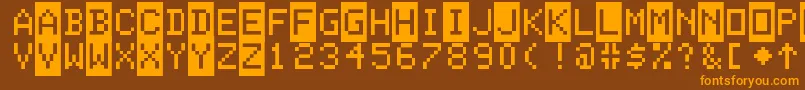 ColorBasic Font – Orange Fonts on Brown Background