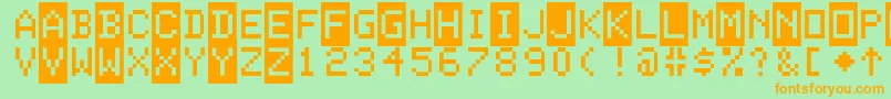 ColorBasic Font – Orange Fonts on Green Background