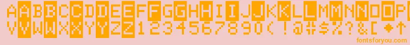 ColorBasic Font – Orange Fonts on Pink Background