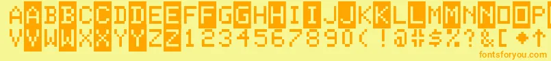 ColorBasic Font – Orange Fonts on Yellow Background