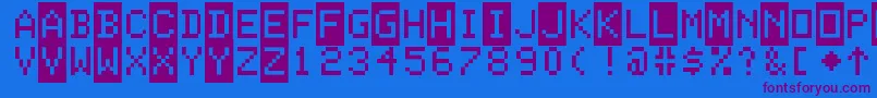 ColorBasic Font – Purple Fonts on Blue Background