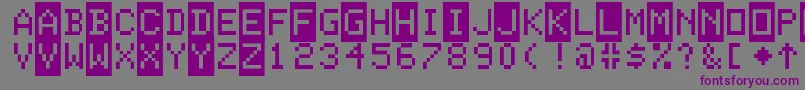 ColorBasic Font – Purple Fonts on Gray Background