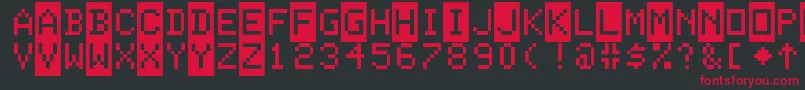 ColorBasic Font – Red Fonts on Black Background