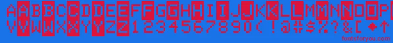 fuente ColorBasic – Fuentes Rojas Sobre Fondo Azul
