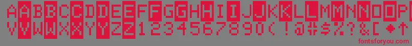 Police ColorBasic – polices rouges sur fond gris