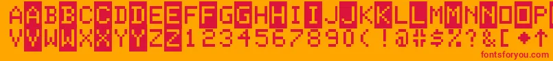 ColorBasic Font – Red Fonts on Orange Background