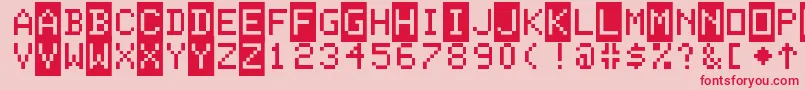 ColorBasic Font – Red Fonts on Pink Background