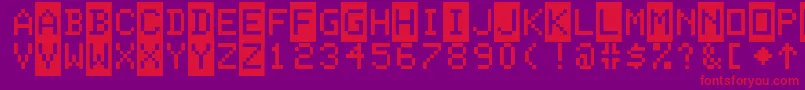 ColorBasic Font – Red Fonts on Purple Background