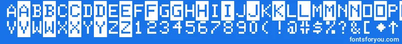 ColorBasic Font – White Fonts on Blue Background