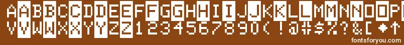 ColorBasic Font – White Fonts on Brown Background