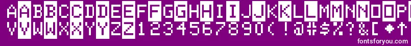 ColorBasic Font – White Fonts on Purple Background