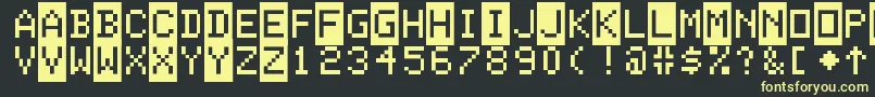ColorBasic Font – Yellow Fonts on Black Background