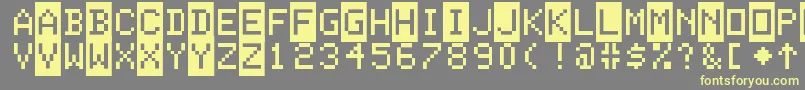 ColorBasic Font – Yellow Fonts on Gray Background