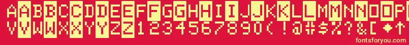 ColorBasic Font – Yellow Fonts on Red Background