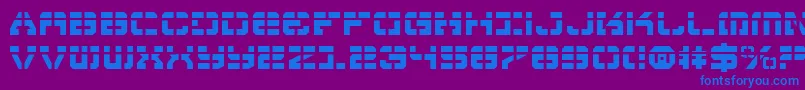 Vyperl Font – Blue Fonts on Purple Background