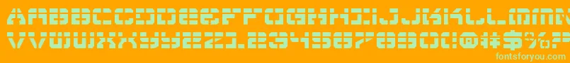 Vyperl Font – Green Fonts on Orange Background