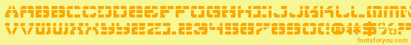 Vyperl Font – Orange Fonts on Yellow Background