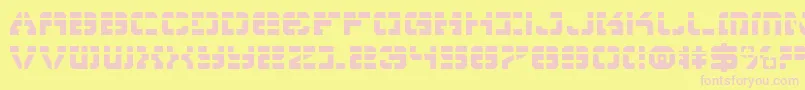 Vyperl Font – Pink Fonts on Yellow Background