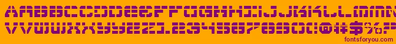 Vyperl Font – Purple Fonts on Orange Background