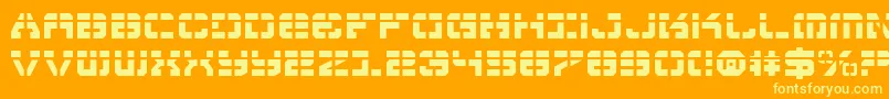 Vyperl Font – Yellow Fonts on Orange Background