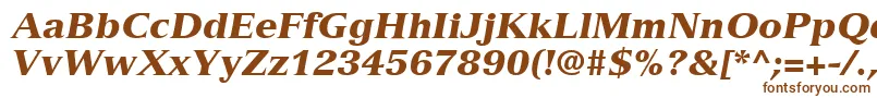 Шрифт VersaillesLt96BlackItalic – коричневые шрифты на белом фоне