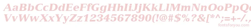 フォントVersaillesLt96BlackItalic – ピンクのフォント