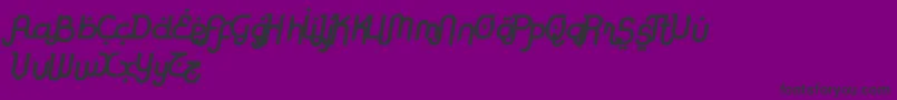 RodjaBoldAltSlanted Font – Black Fonts on Purple Background