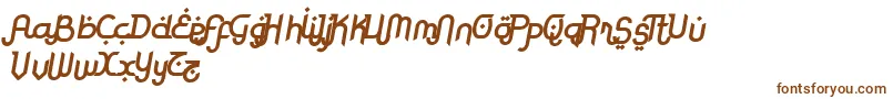 RodjaBoldAltSlanted Font – Brown Fonts on White Background