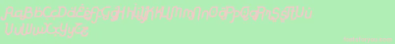 RodjaBoldAltSlanted Font – Pink Fonts on Green Background