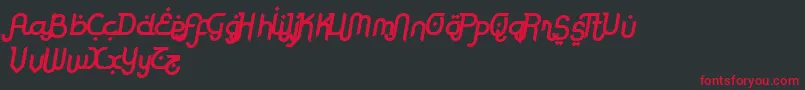 RodjaBoldAltSlanted Font – Red Fonts on Black Background