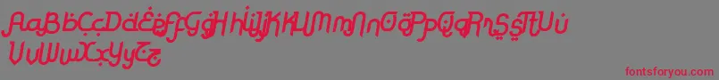 RodjaBoldAltSlanted Font – Red Fonts on Gray Background