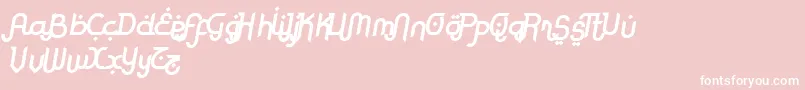 RodjaBoldAltSlanted Font – White Fonts on Pink Background