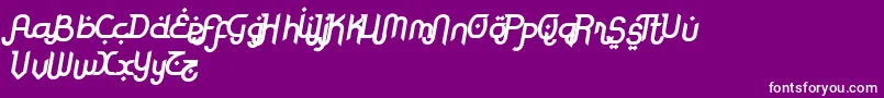 RodjaBoldAltSlanted Font – White Fonts on Purple Background