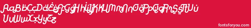 RodjaBoldAltSlanted Font – White Fonts on Red Background