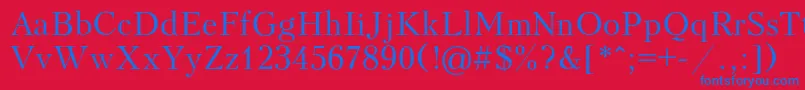 Voltaire Font – Blue Fonts on Red Background