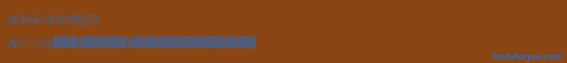 Masquerade Font – Blue Fonts on Brown Background