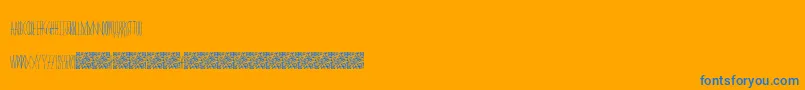 Masquerade Font – Blue Fonts on Orange Background