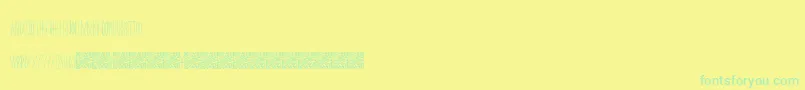 Masquerade Font – Green Fonts on Yellow Background