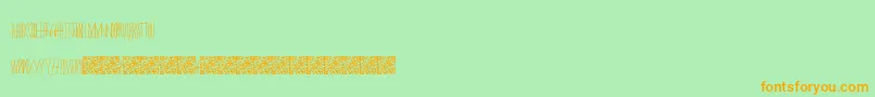 Masquerade Font – Orange Fonts on Green Background