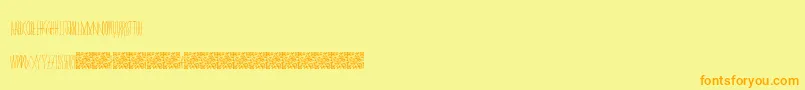 Masquerade Font – Orange Fonts on Yellow Background