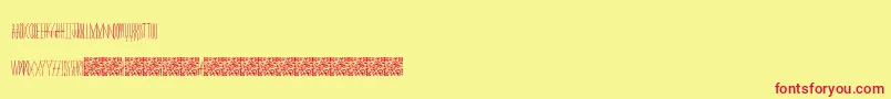 Masquerade Font – Red Fonts on Yellow Background
