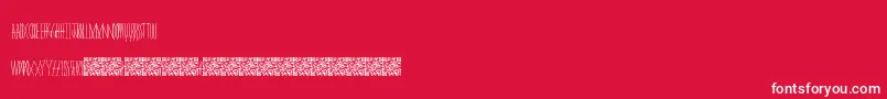 Masquerade Font – White Fonts on Red Background