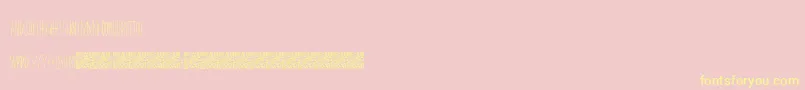 Masquerade Font – Yellow Fonts on Pink Background