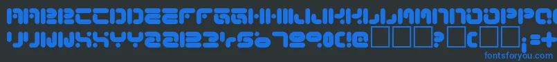 FunkyKnutSober Font – Blue Fonts on Black Background